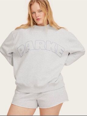 Parke Light Gray Cozy Crewneck Sweatshirt